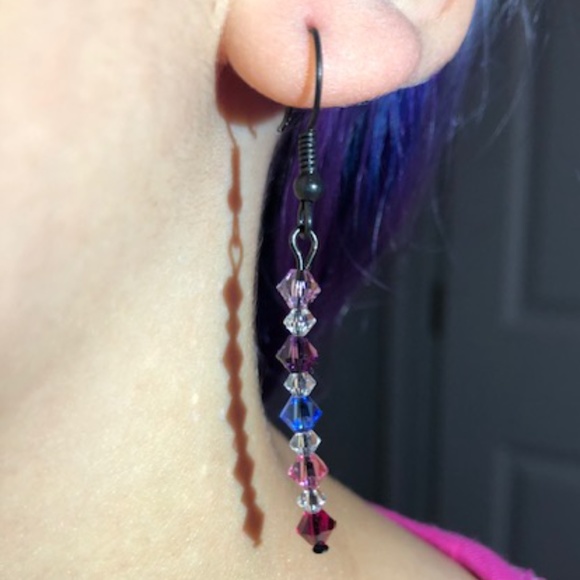 Rainbow Swarovski Crystals Bracelet/Earring Set - Picture 4 of 5